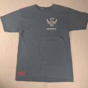 Control Industries Honor Samurai Blue Graphic Short Sleeve T-Shirt Size Medium